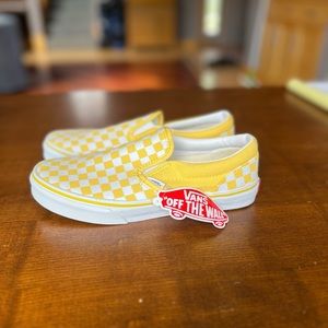 New Vans Yellow checker shoes